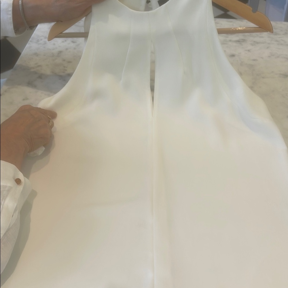 Zara White Sleeveless Tank Top